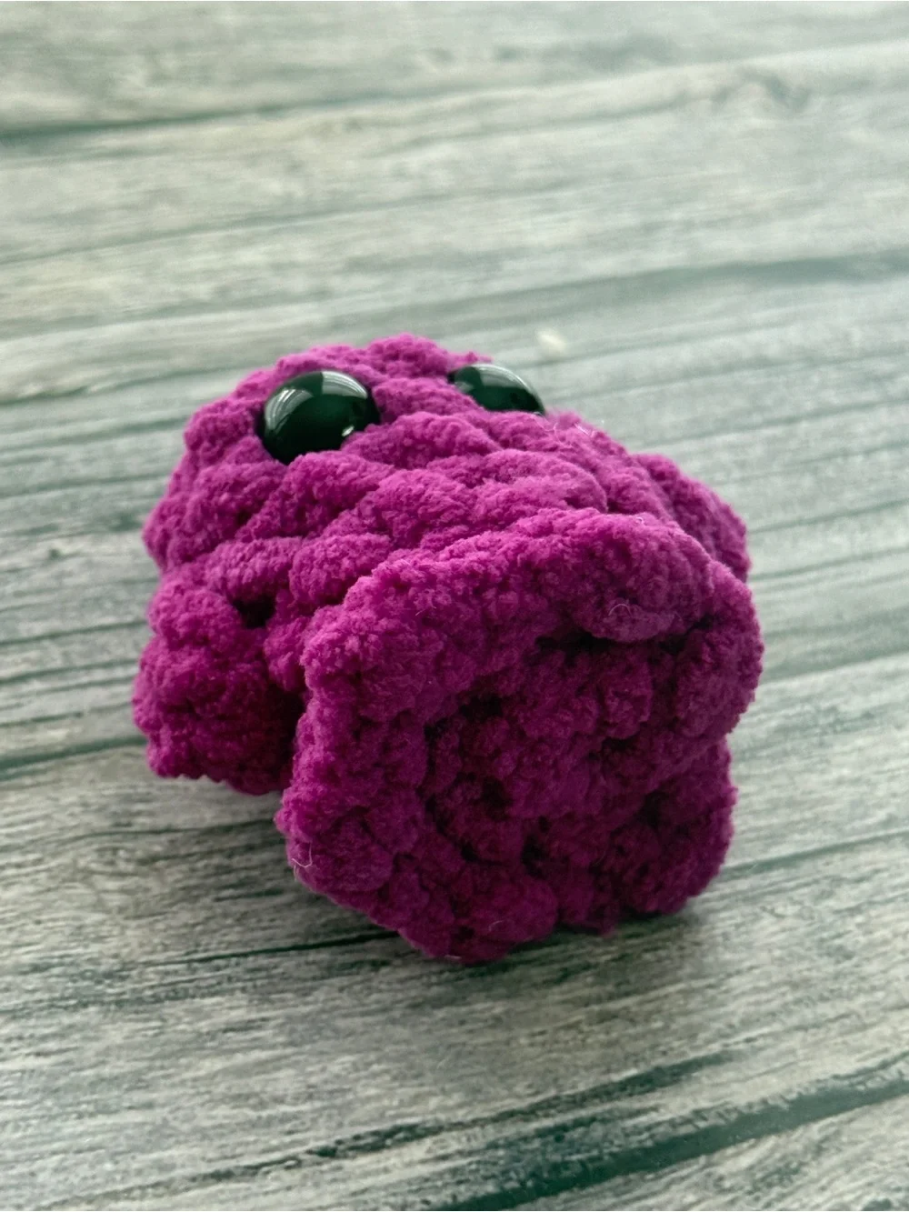 Handmade Purple Crochet Ghost Keychain – 3”